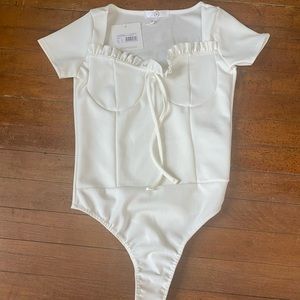 Missguided milkmaid bodysuit